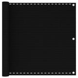 Vidaxl balkonscherm 90x600 cm hdpe zwart