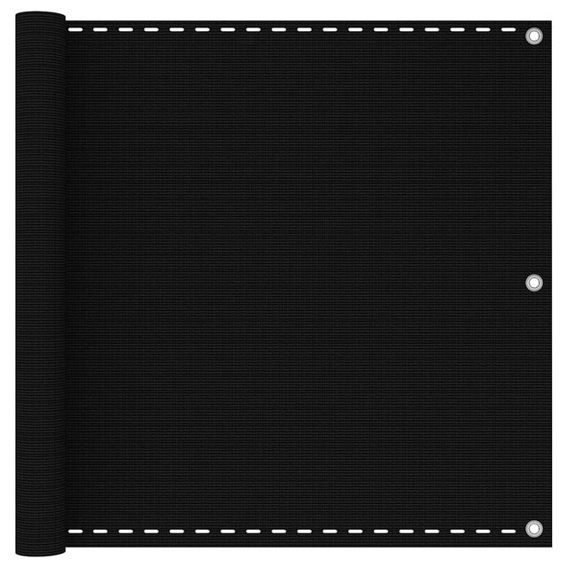 Vidaxl balkonscherm 90x600 cm hdpe zwart