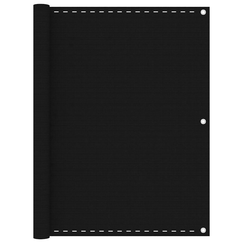 Vidaxl Balcony ekran 120x400 cm HDPE Black