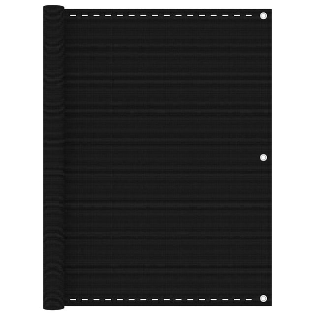 Vidaxl Balcony ekran 120x400 cm HDPE Black