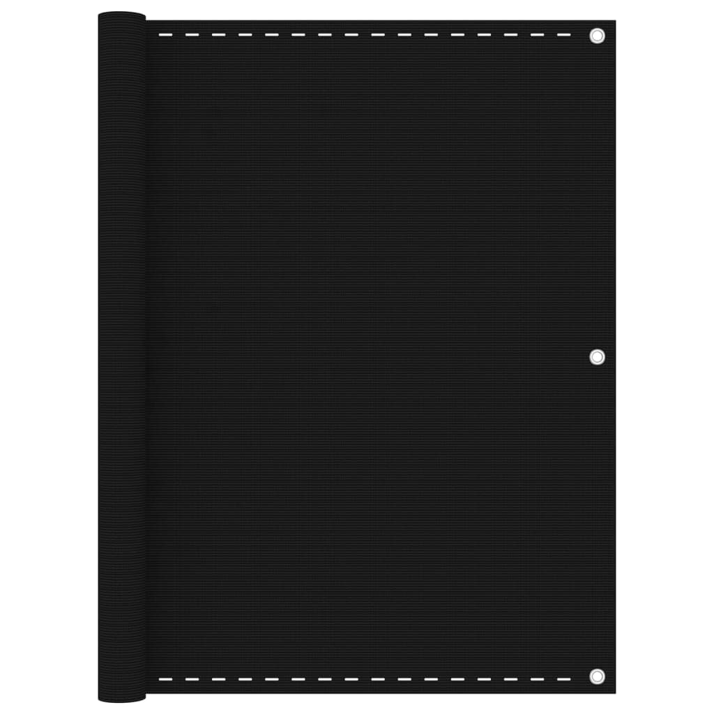Vidaxl Balcony ekran 120x500 cm HDPE Black