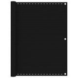 Vidaxl Balcony ekran 120x500 cm HDPE Black