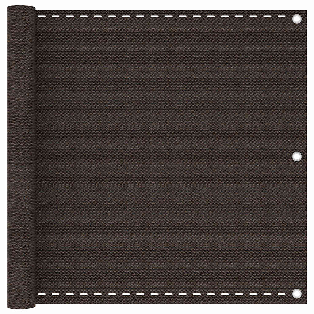 Vidaxl balkonscherm 90x600 cm hdpe bruin