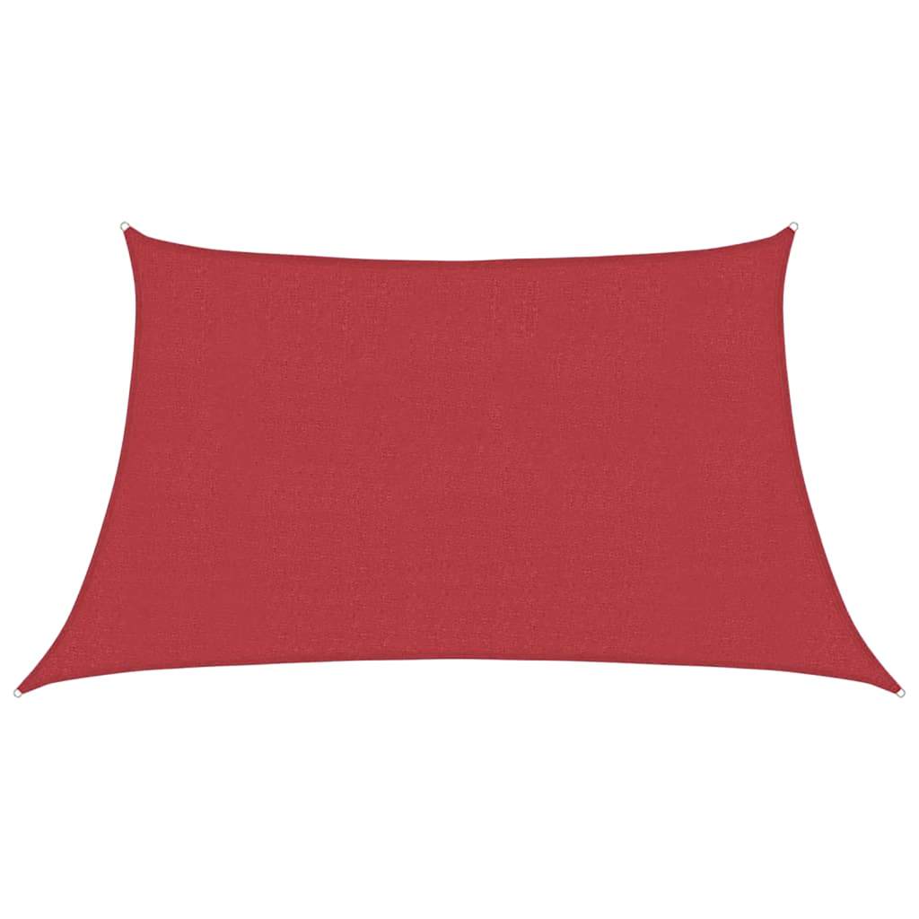 Vidaxl Zonnezeil 160 g m² 3 4x2 M HDPE RED