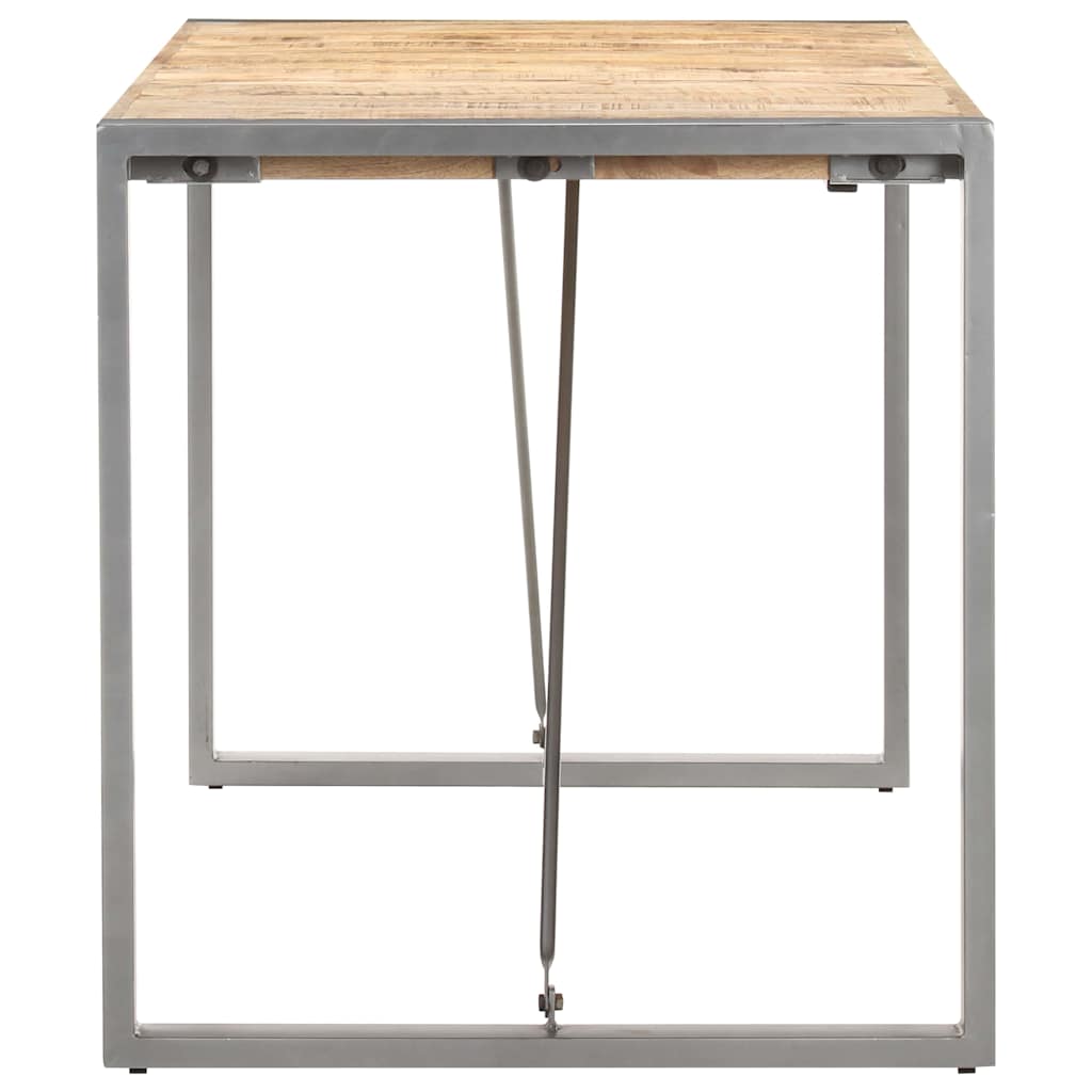 Vidaxl eettafel 140x70x75 cm massief ruw mangohout