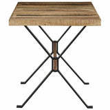 Vidaxl eettafel 140x70x76 cm ruw mangohout