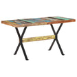 Vidaxl eettafel 140x70x76 cm massief gerecycled hout