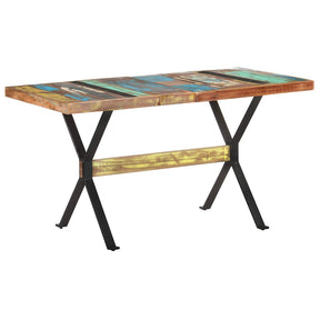 Vidaxl eettafel 140x70x76 cm massief gerecycled hout