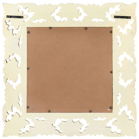 Vidaxl Mirror Hand -Cut 50x50 cm Solid mango White White