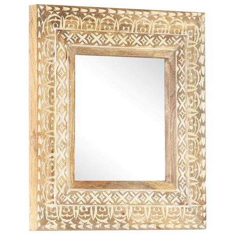 Lustro Vidaxx ręcznie rzeźbione z litego drewna mango o wymiarach 50x50x2,6 cm