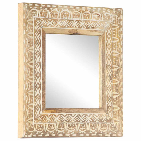 Lustro Vidaxx ręcznie rzeźbione z litego drewna mango o wymiarach 50x50x2,6 cm