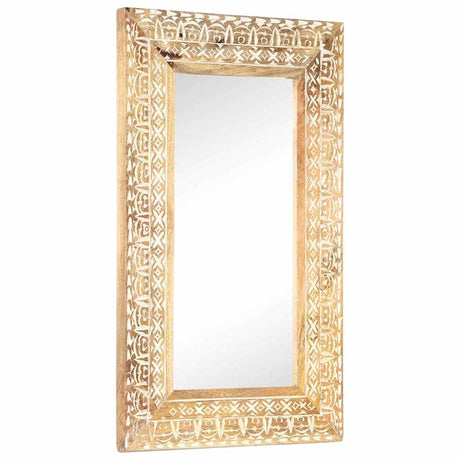 Vidaxl Mirror Hand -Cut 80x50x2.6 cm Solid Mango Wood