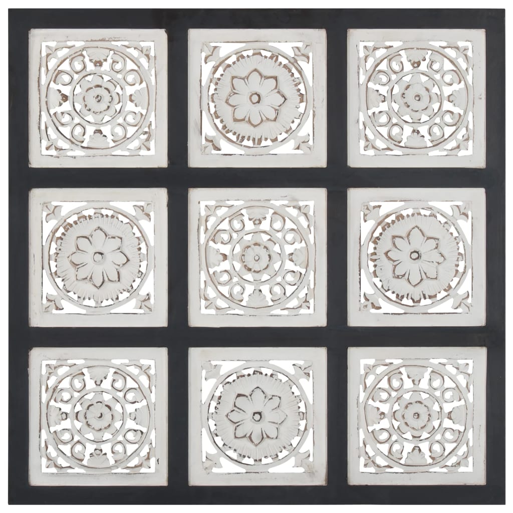 VIDAXL PALET WALL Ręcznie -Cut 60x60x1,5 cm MDF czarno -biały