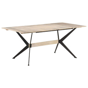 Vidaxl eettafel 180x90x76 cm massief mangohout