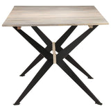 Vidaxl eettafel 180x90x76 cm massief mangohout