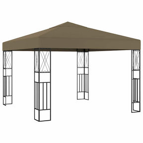 Vidaxl prieel 3x3 m stof taupe