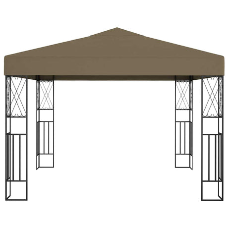 Vidaxl prieel 3x3 m stof taupe