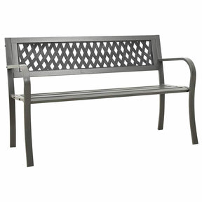 Vidaxl tuinbank 125 cm staal grijs