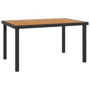 Vidaxl tuintafel 140x90x74 cm aluminium en hkc bruin