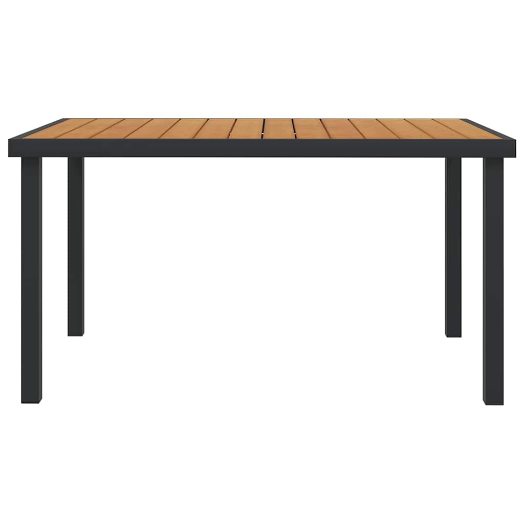 Vidaxl tuintafel 140x90x74 cm aluminium en hkc bruin