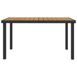 Vidaxl tuintafel 140x90x74 cm aluminium en hkc bruin