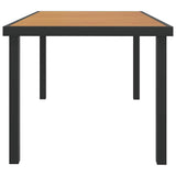 Vidaxl tuintafel 140x90x74 cm aluminium en hkc bruin