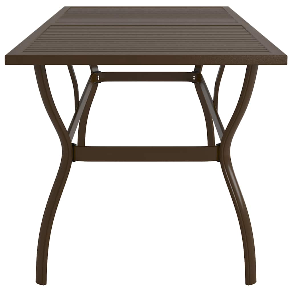 Vidaxl tuintafel 190x80x72 cm staal bruin