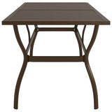 Vidaxl tuintafel 190x80x72 cm staal bruin