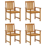 Vidaxl tuinstoelen 4 st massief acaciahout