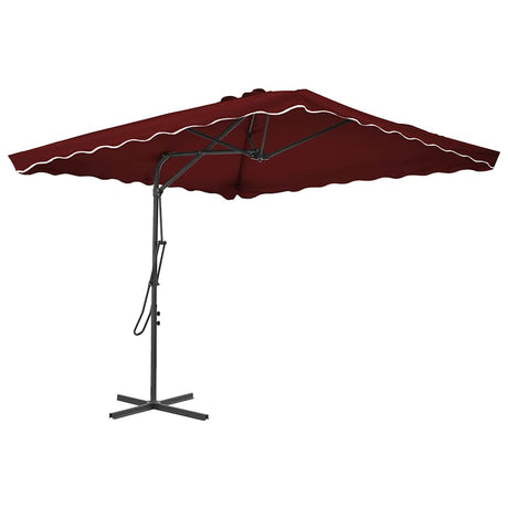 Vidaxl Parasol ze stalowym biegunem 250x250x230 cm Bordeaux Red