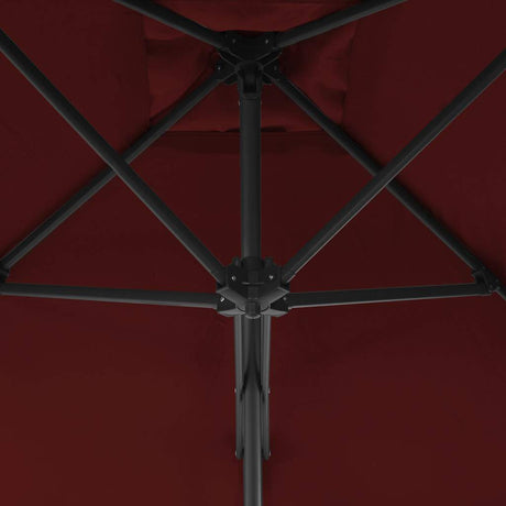 Vidaxl Parasol ze stalowym biegunem 250x250x230 cm Bordeaux Red