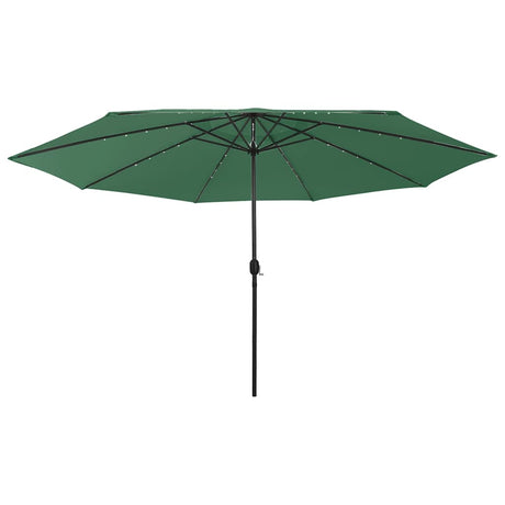 Parasol Vidaxx z oświetleniem LED 400 cm zielony
