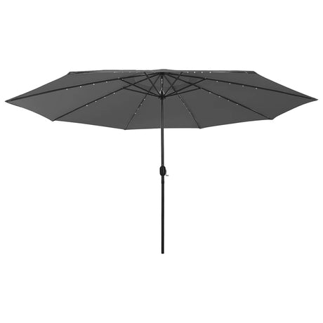 Parasol Vidaxl z oświetleniem LED, 400 cm, antracyt