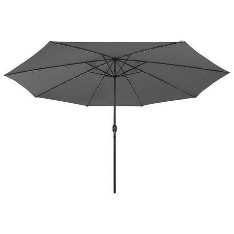 Parasol Vidaxl z oświetleniem LED, 400 cm, antracyt