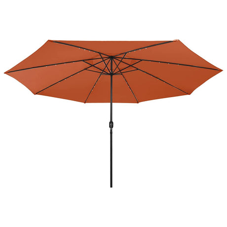 Parasol Vidaxx z oświetleniem LED 400 cm w kolorze terakoty