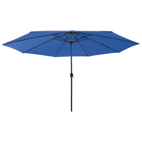 Parasol VidaXL z oświetleniem LED, 400 cm, lazurowy