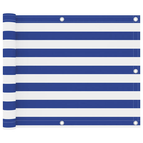 Vidaxl Balkon ekran 75x300 cm Oxford Fabric White and Blue