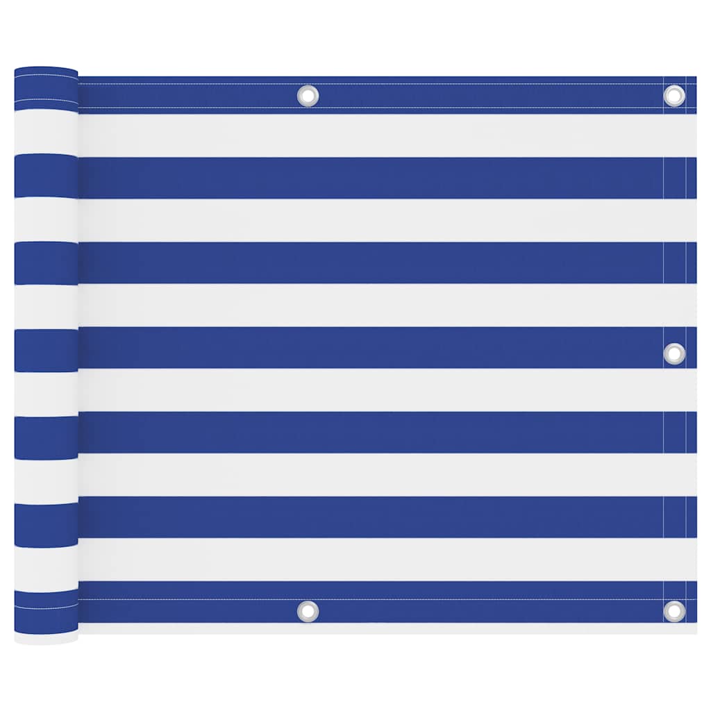 Vidaxl Balkon ekran 75x400 cm Oxford Fabric White and Blue
