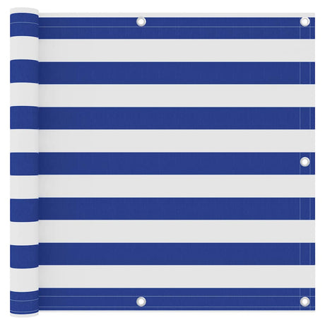 Vidaxl Balkon ekran 90x400 cm Oxford Fabric White and Blue