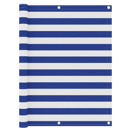 Vidaxl Balcony ekran 120x300 cm Oxford Fabric White and Blue