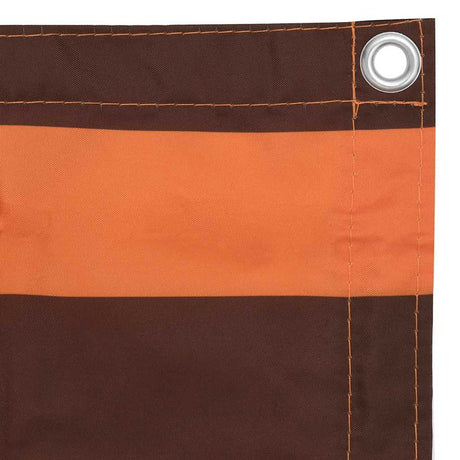Vidaxl Balkon Screen 90x400 cm Oxford Fabric Orange and Brown