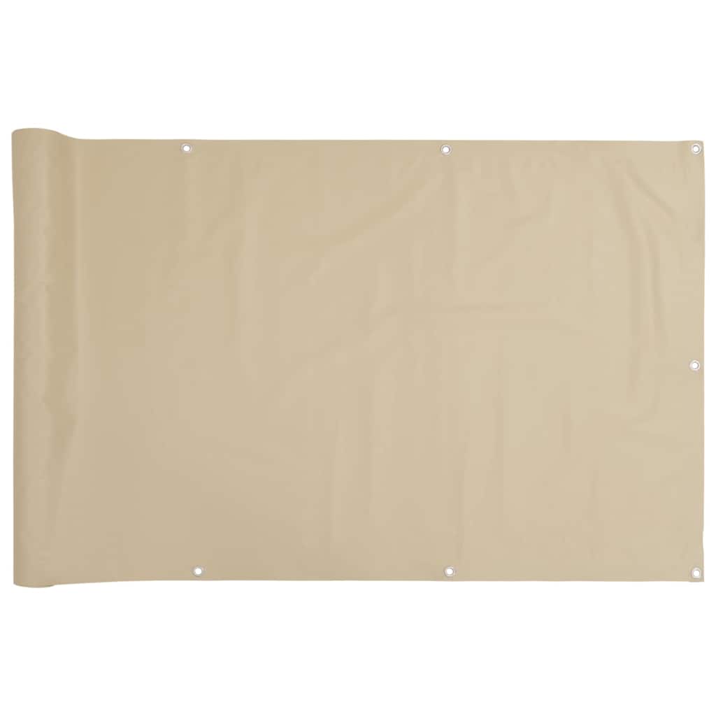 Vidaxl Balkon Screen 120x400 cm Oxford Fabric Beige