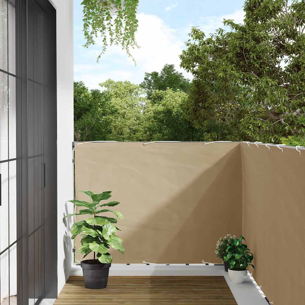 Vidaxl Balkon Screen 120x400 cm Oxford Fabric Beige