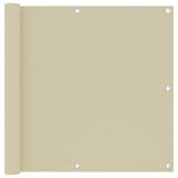 Parawan balkonowy Vidaxx 90x300 cm z tkaniny oxford w kolorze kremowym
