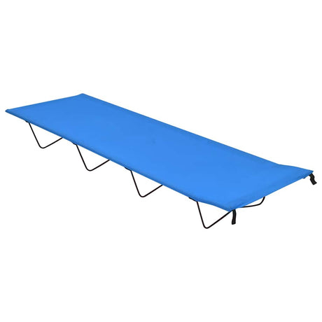 Vidaxl Camp Bed 180x60x19 Cm Oxford Fabric and Steel Blue