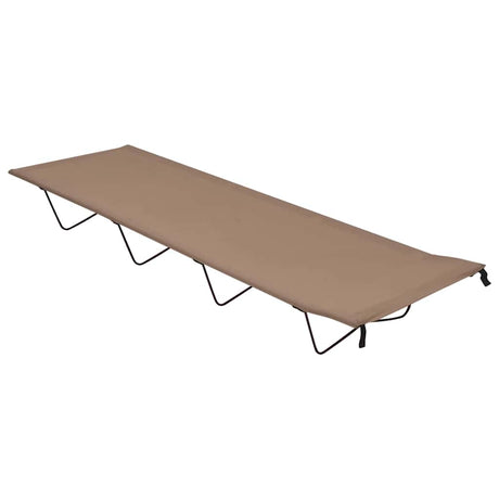 Vidaxl Camp Bed 180x60x19 Cm Oxford Fabric and Steel Taupe