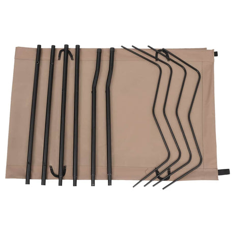Vidaxl Camp Bed 180x60x19 Cm Oxford Fabric and Steel Taupe