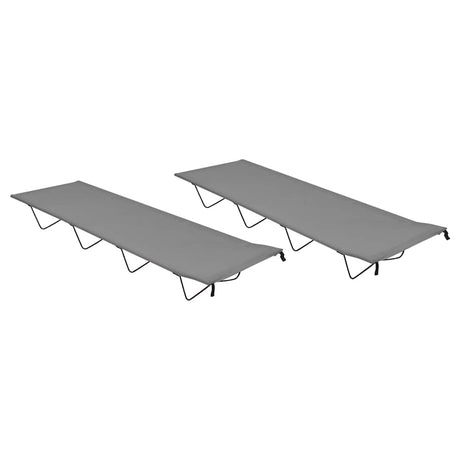 Vidaxl Camp Beds 2 ST 180x60x19 CM Oxford Fabric and Steel Grey
