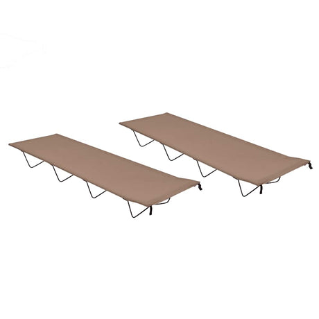 Vidaxl Camp Beds 2 ST 180x60x19 CM Oxford Fabric and Steel Taupe