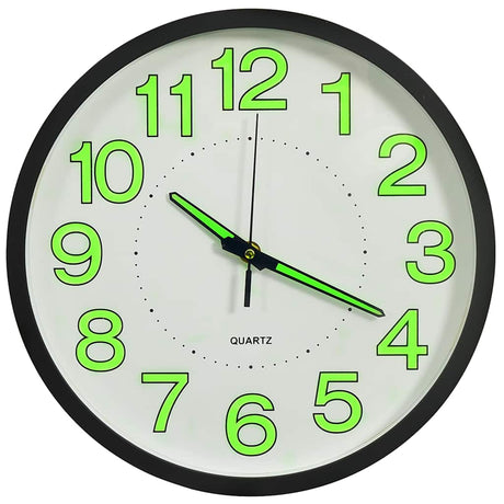 Vidaxl zegar ścienny Luminous 30 cm czarny